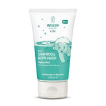 Weleda Kids 2in1 Shampoo & Body Wash Mighty Mint (Piparmētras šampūns un ķermeņa mazgāšanas līd