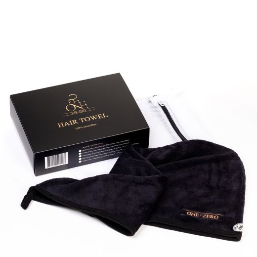 ONE:ZERO Hair Towel With Crystal Button