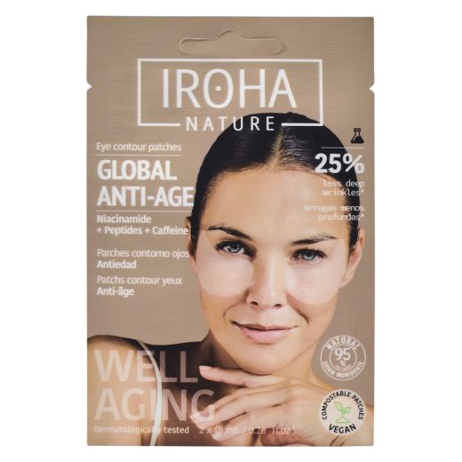 IROHA NATURE Eye Patches With Niacinamide Caffeine And Peptides