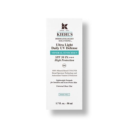 Kiehl's Super Fluid Daily UV Mineral Defense SPF 50  (Sauļošanās krēms jutīgai ādai un pūtītēm 