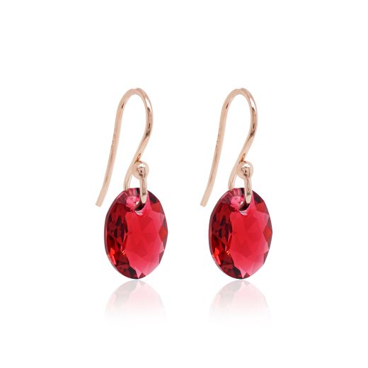 Marmara Sterling 925 Silver Earrings Scarlet Rose Gold