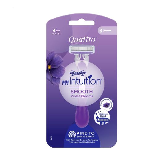 WILKINSON SWORD Quatro Smooth Violet Bloom Disposables Female