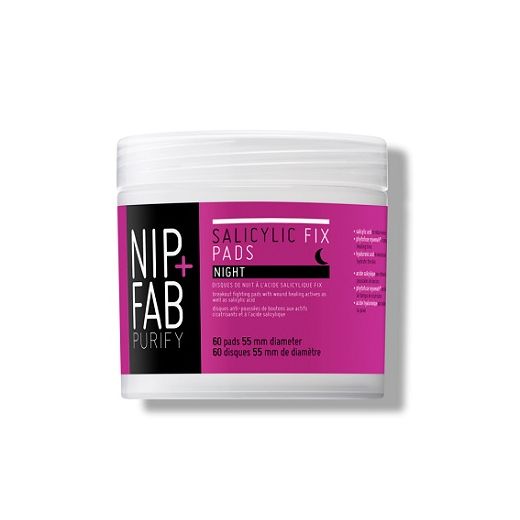 NIP+FAB Salicylic Fix Night Pads  (Attīrošas nakts plāksnītes problemātiskai ādai)