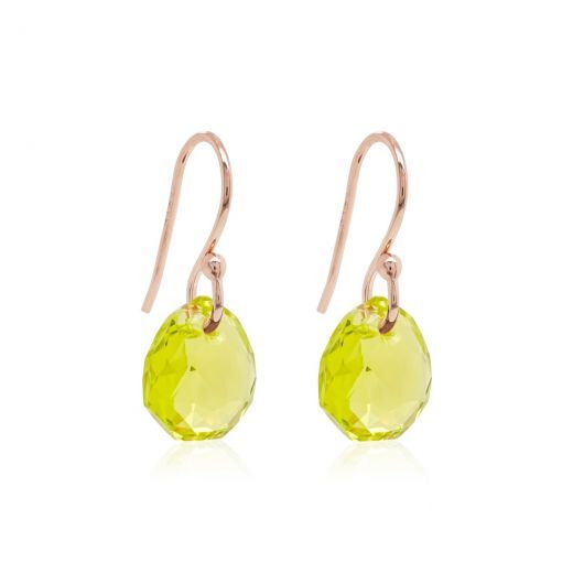 Marmara Sterling Majestic Earrings Rose Gold-plated Citrus Green