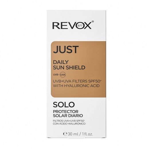 REVOX Just Daily Sun Shield UVA+UVB Filters SPF 50+ With Hyaluronic Acid