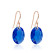 Marmara Sterling 925 Silver Earrings Sapphire Rose Gold
