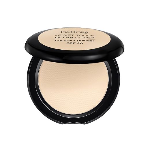 Isadora Velvet Touch Ultra Cover Compact Powder SPF 20  (Kompaktais pūderis SPF 20)