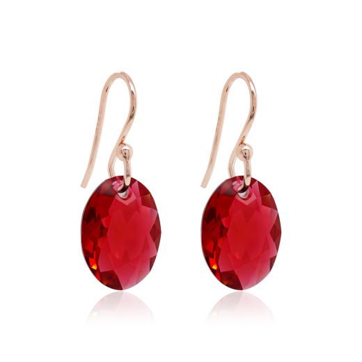 Marmara Sterling 925 Silver Earrings Scarlet Rose Gold