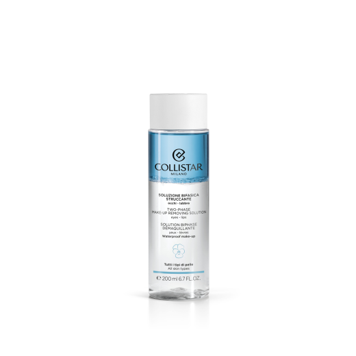 COLLISTAR Two-Phase Make-Up Removing Solution Divfāžu dekoratīvās kosmētikas noņemšanas šķīdumus acīm-lūpām