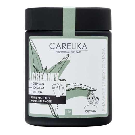 CARELIKA Shaker Prebiotic Creamy Mask Green Clay