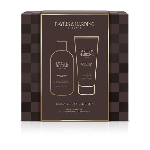 BAYLIS & HARDING Black Pepper & Ginseng Men's Bath Duo Set 