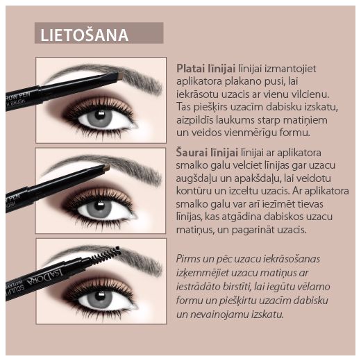 IsaDora Sculpting Brow Pen Waterproof With Brush (Uzacu zīmulis)