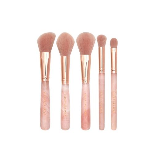 Crystallove Rose Quartz Makeup Brushes Set