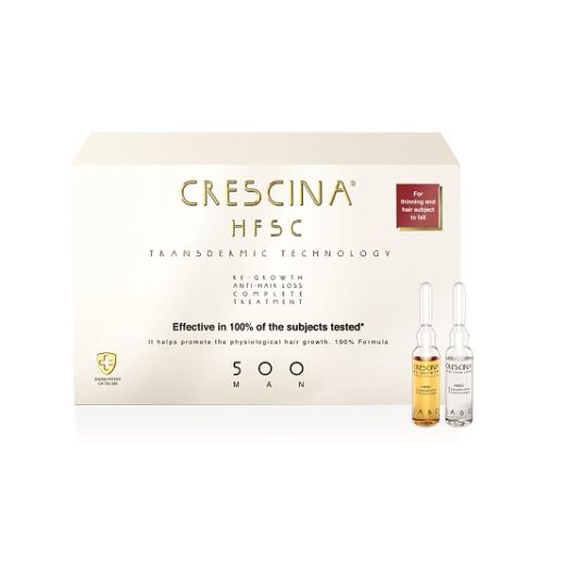 Crescina HFSC Transdermic Complete Treatment 500 for Man  (Preparāts ārīgai lietošanai, lai novērstu