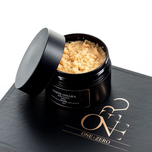 ONE:ZERO Sea Salt & Sugar Body Scrub With Squalane, Shea & Cocoa Butter "White O'h