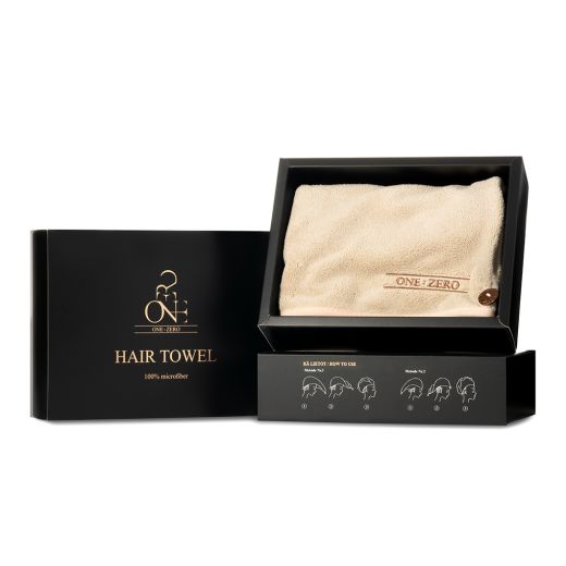ONE:ZERO Hair Towel With Coconut Button 