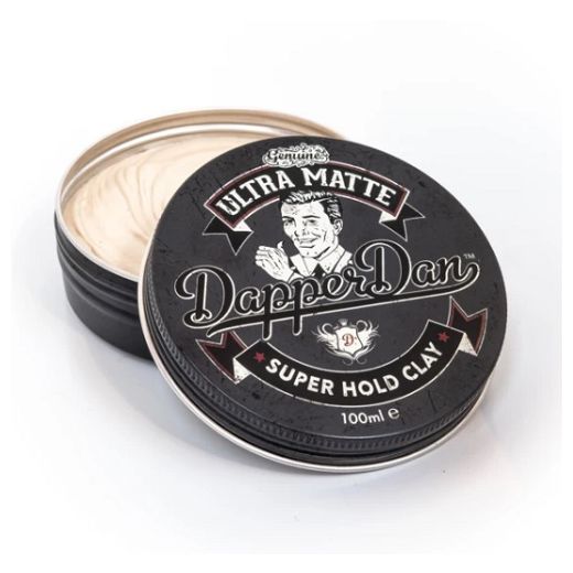 Dapper Dan Ultra Matte Super Hold Clay  (Stipras fiksācijas māli ar ultra matējošu efektu)