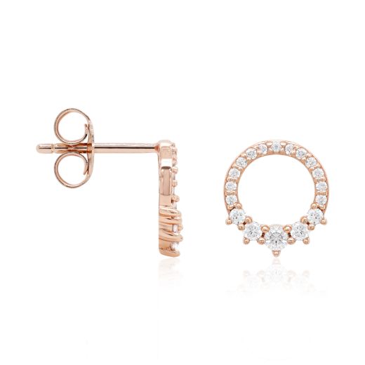 Marmara Sterling 925 Silver Earrings Rose Gold