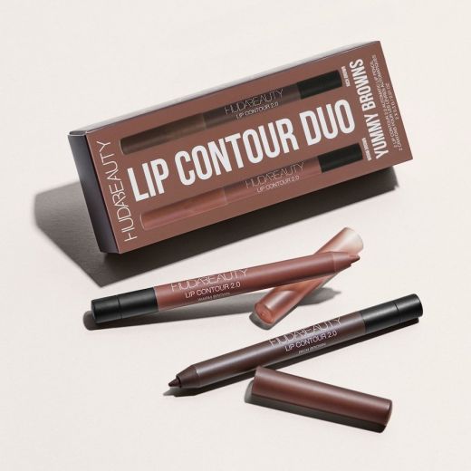 HUDA BEAUTY Lip Contour Mini Duo Yummy Browns 