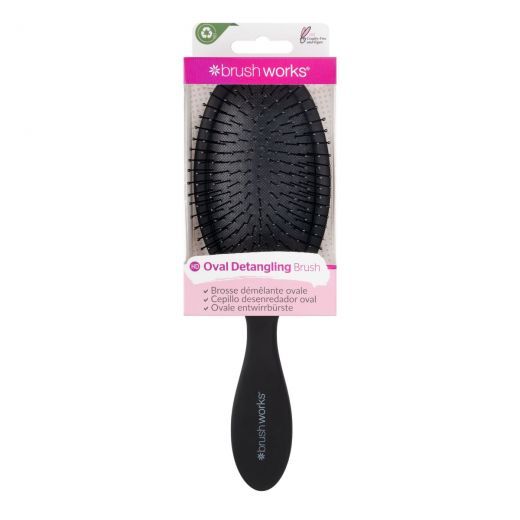 BrushWorks Oval Detangler Brush Black