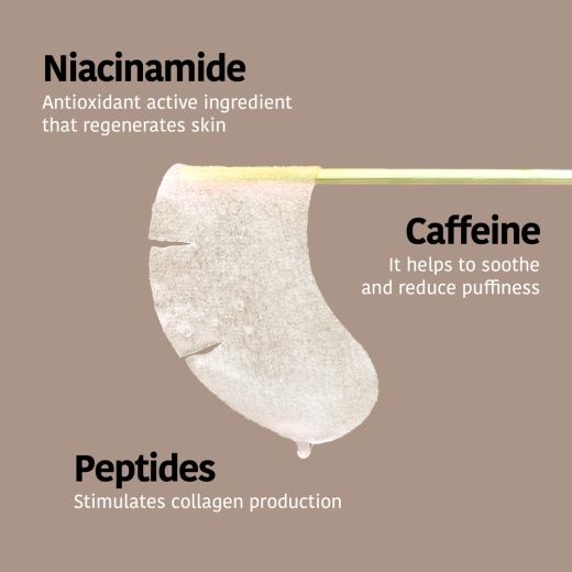 IROHA NATURE Eye Patches With Niacinamide Caffeine And Peptides