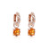 Marmara Sterling Knoty Charm Earrings Light Amber Gold-plated