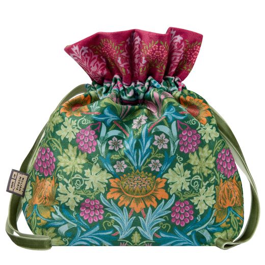 HEATHCOTE & IVORY William Morris At Home Sunflower Swan Velvet Pouch