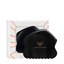 CRYSTALLOVE Black Obsidian Contour Gua Sha