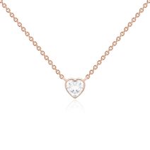 MARMARA STERLING 925 Silver Heart Necklace White, Rose Gold