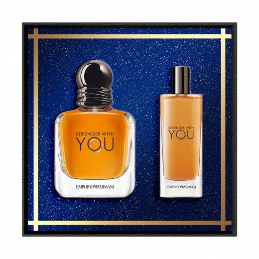 Giorgio Armani Stronger With You Gift Set for Men With Eau de Toilette