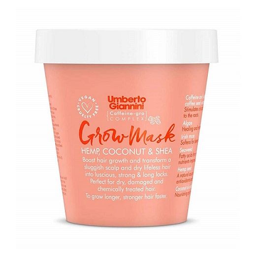 Umberto Giannini Grow Mask Vegan Hemp, Coconut & Shea  (Matu augšanas stimulejoša maska)