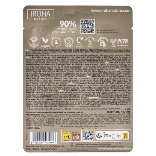 IROHA NATURE Face Mask Bakuchiol Firming And Antiage