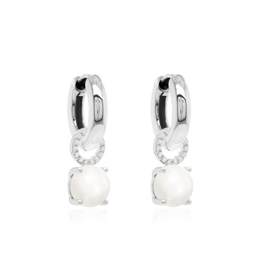 Marmara Sterling Sparkling Freshwater Pearl Earrings