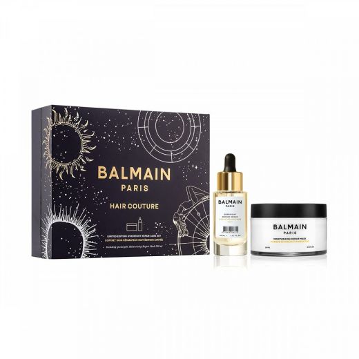 BALMAIN PARIS HAIR COUTURE Limited Edition Muse De La Fête Overnight Repair Care Set