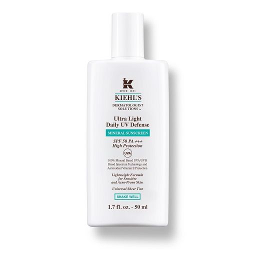 Kiehl's Super Fluid Daily UV Mineral Defense SPF 50  (Sauļošanās krēms jutīgai ādai un pūtītēm 