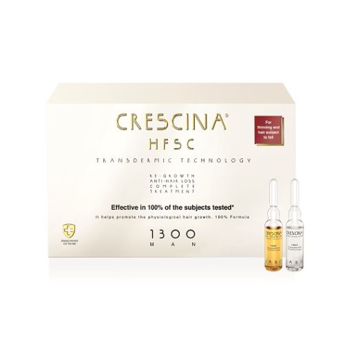 Crescina HFSC Transdermic Complete Treatment 1300 for Man  (Preparāts ārīgai lietošanai, lai novērst