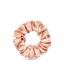 CRYSTALLOVE Crystalized Silk Scrunchie - Rose Gold