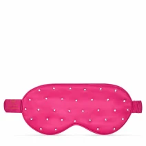 CRYSTALLOVE Crystalized Silk Eye Mask - Hot Pink