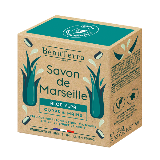 BeauTerra Marseille Solid Soap Aloe Vera