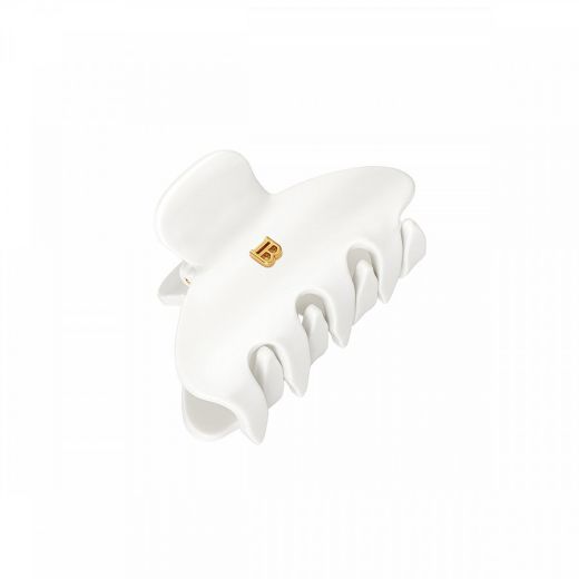 BALMAIN Cellulose Acetate Pince à Cheveux Small White