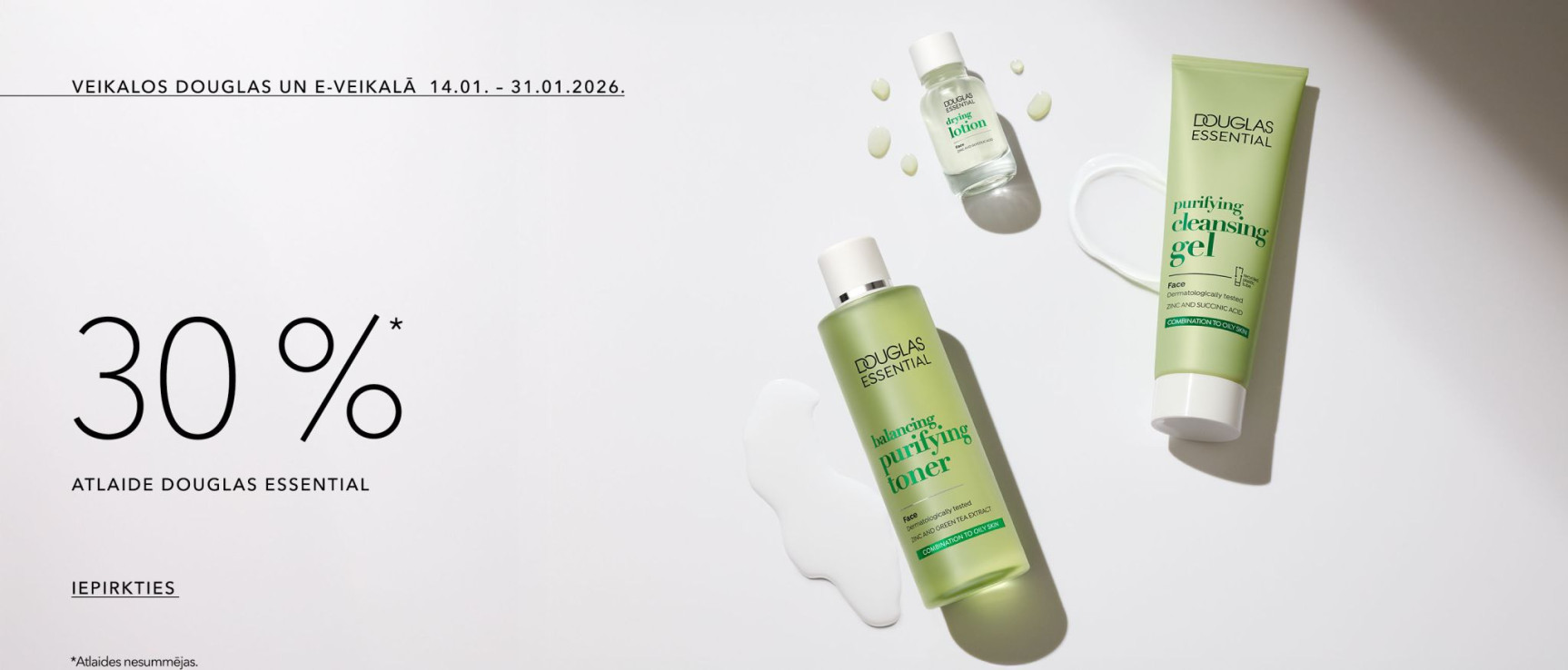 Veikalos Douglas Un E-veikalā līdz 30 % atlaide Douglas Essential