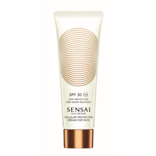 Sensai Silky Bronze Cellular Protective Cream for Face SPF 30  (Sauļošanās aizsargkrēms sejai SPF 30