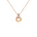 Marmara Sterling Trinity Trio Necklace Rose-gold Plated