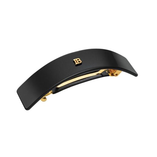 BALMAIN Cellulose Acetate Barrette Pour Cheveux Large Black