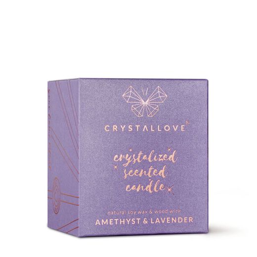 Crystallove Crystalized Scented Candle Amethyst & Lavender 