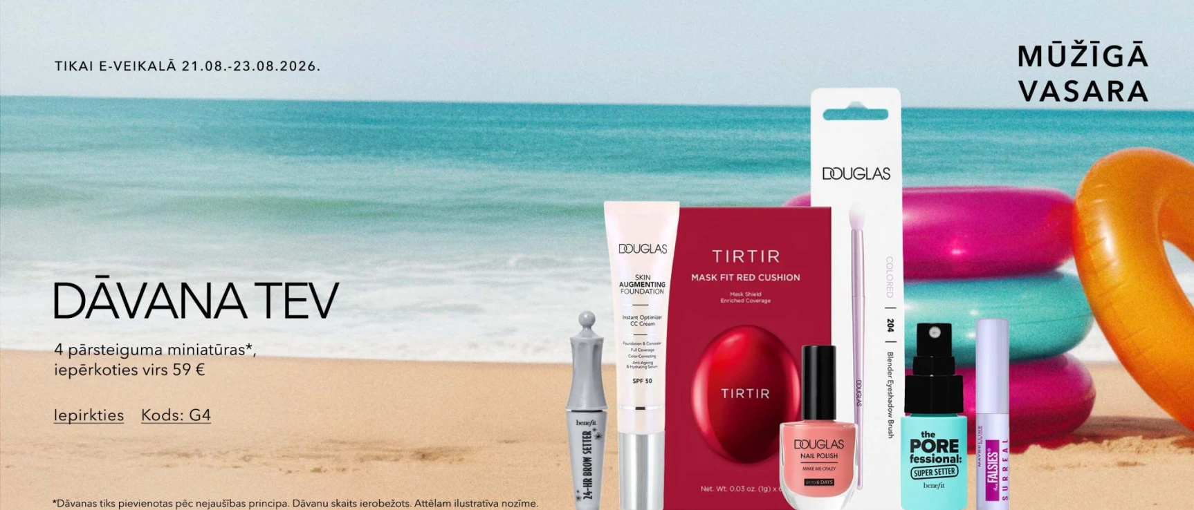 Tikai e-veikalā  dāvana tev 4 pārsteiguma miniatūras*, iepērkoties virs 59 € kods: g4 