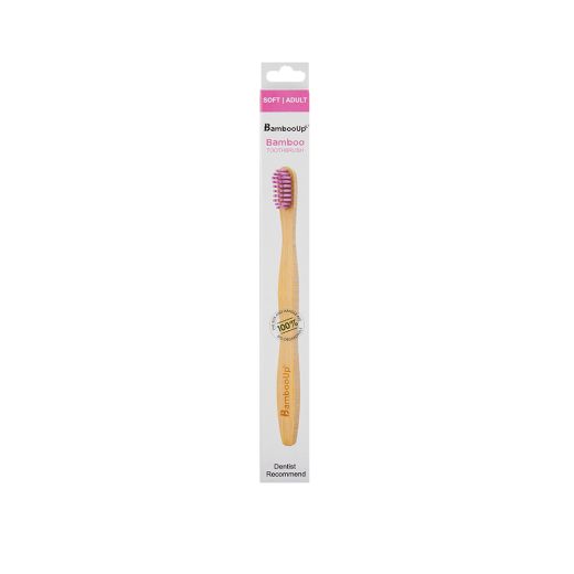 BAMBOO-UP Toothbrush For Adults, Colored, Soft