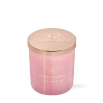 CRYSTALLOVE Crystalized Scented Candle Rose Quartz & Rose