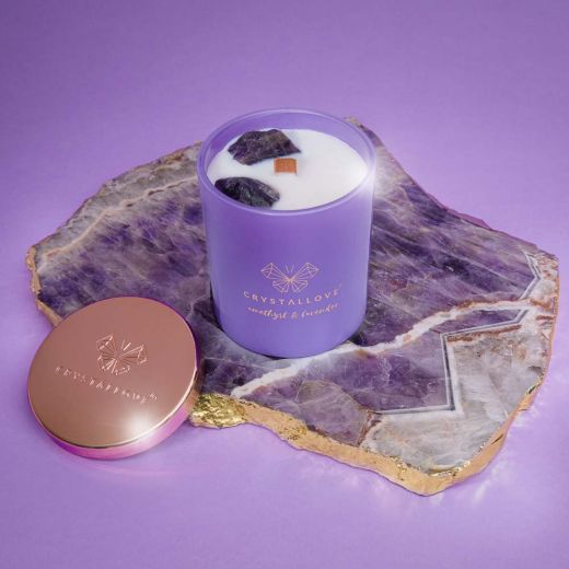 Crystallove Crystalized Scented Candle Amethyst & Lavender 