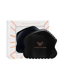CRYSTALLOVE Black Obsidian Contour Gua Sha